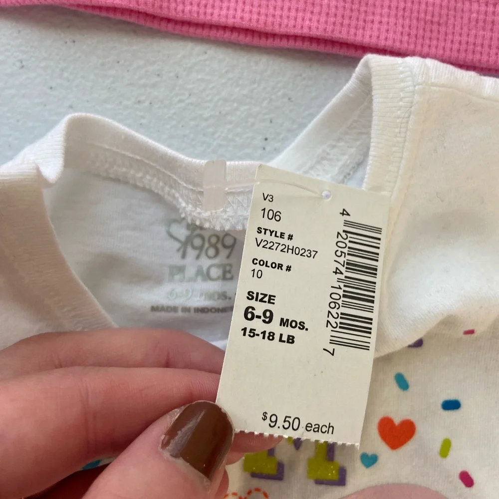 NEW BUNDLE Children’s Place Carter’s baby girl’s pink fall winter tops pants 6-9